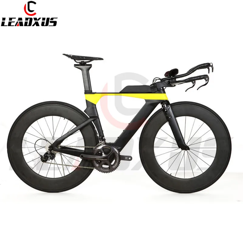 Велосипедная карбоновая рама LEADXUS KX3000 TT для триатлона + 88 мм углеродное колесо