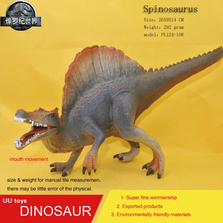 Фото Горячие игрушки синяя спинозавр Юрского периода пластиковые бриллиантовые
