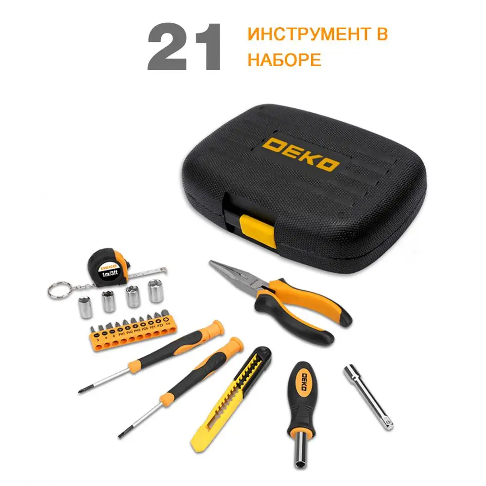 Набор инструментов DEKO TZ21 (21 шт.)|Наборы ручных инструментов| |