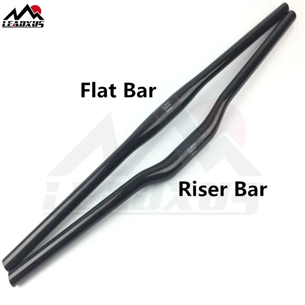 Leadxus плоский/подъемный Riser однообразный 3K из углеродного волокна руль MTB