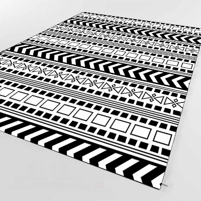 

Else White Black Ethnic Authentic Aztec 3d Print Non Slip Microfiber Living Room Decorative Modern Washable Area Rug Mat