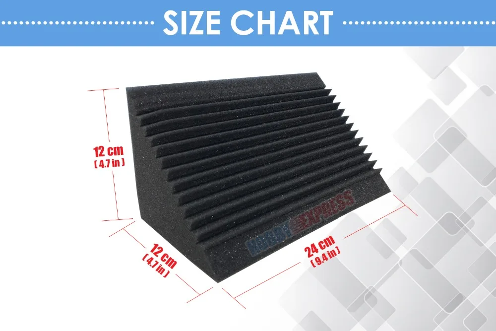 Arrowzoom 12x12x24 см (4 7x4 7x9 4 дюйма) многогранные Угловые басовые ловушки акустическая