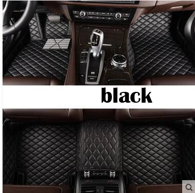 pure black RKAC для LEXUS RX270 RX350 RX450 автомобильные коврики на заказ, автомобильные коврики для интерьера, кожаные Коврики для ног, аксессуары для автомобиля-Стайлинг - Название цвета: pure black