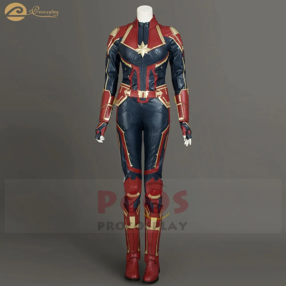 Про косплей Капитан Марв Carol Danvers Косплей Костюм Мисс костюм и обувь mp004077|Костюмы