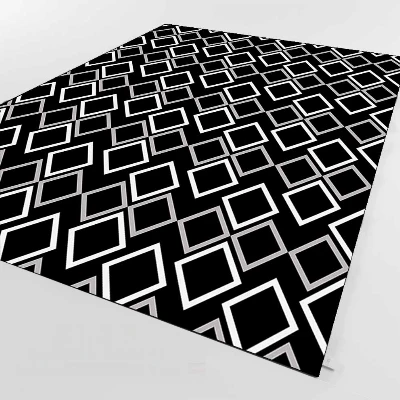 

Else Black Floor on White Tiles Lines Geometric 3d Print Non Slip Microfiber Living Room Decorative Modern Washable Area Rug Mat