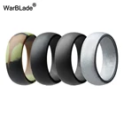 Кольцо унисекс из пищевого силикона, гипоаллергенное, 8 мм, 6-12 размеров, 4 шт.компл.