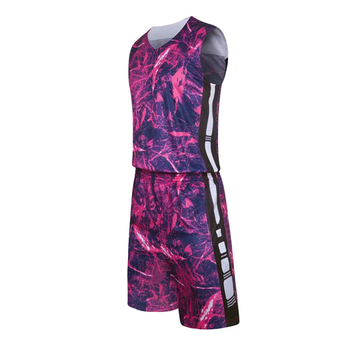 1710 purple jerseys Красочные мужские женский Баскетбол Трикотажные комплекты Униформа спортивный комплект одежды рубашки шорты костюмы боковые карманы команда Индивидуальные печати - Цвет: 1710 purple jerseys