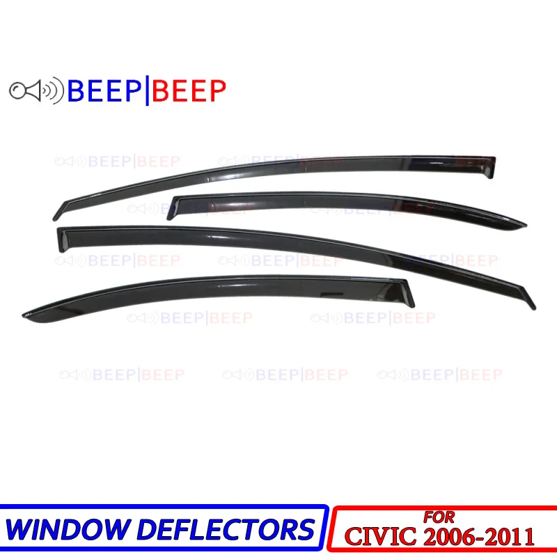 

For Honda Civic2006-2011 Sedan car window deflectors sun guard rain wind vent visor cover car styling accessories