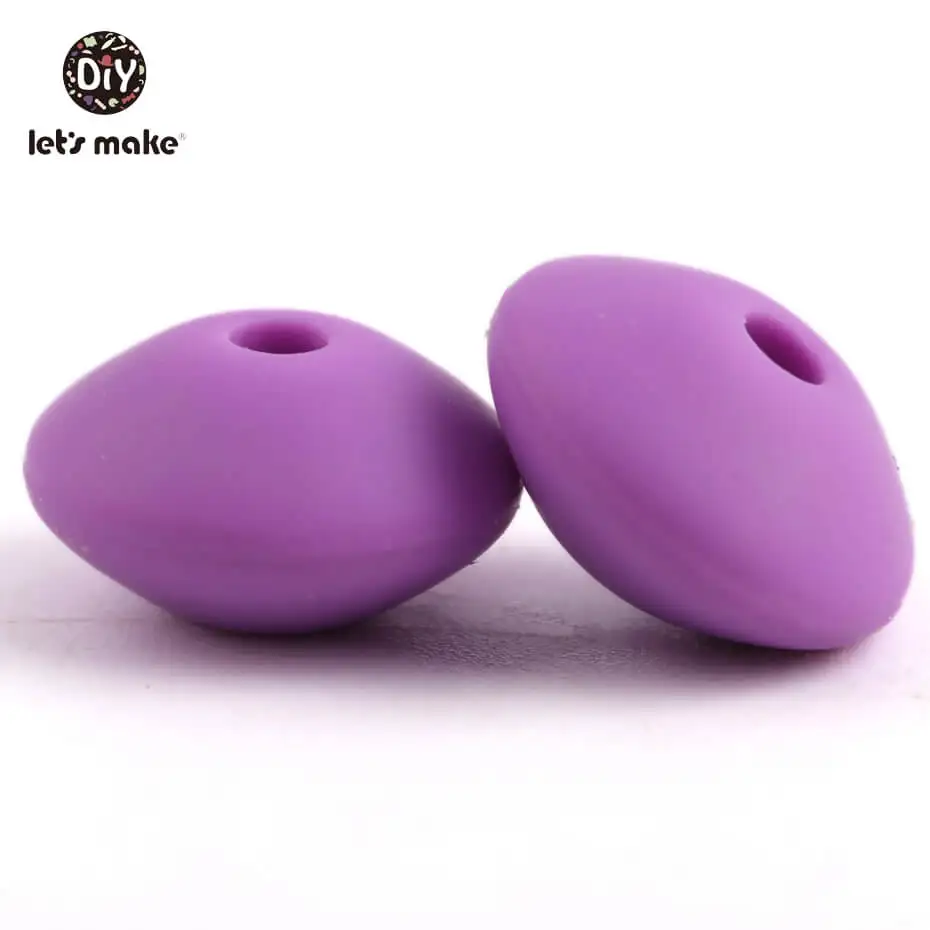 purple Чечевица силиконовый Прорезыватель 12 мм 40 шт Силиконовые Бусины DIY бусины-прорезыватели ожерелье для кормления пищевые силиконовые счеты бусины давайте сделаем - Цвет: purple