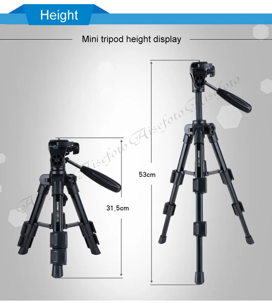 Zomei Lightweight CK30 Mini Travel Tabletop table tripod Desktop Tripod for Canon Nikon DSLR Camera and Mobile Phone | Электроника