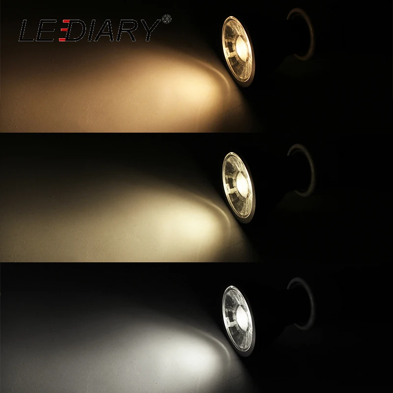 

LEDIARY 5W 220V LED GU5.3 Bulbs 50mm Diameter Aluminum Cup Spotlight Bulb Dimmable Super Bright COB LED Lamp For Living Room