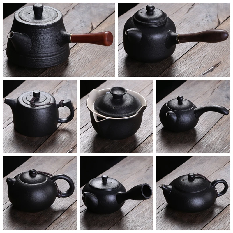 

9 kinds of black pottery teapot(160-350ml) from dehua Hot Sale Beauty Hand-made chinese japanese style ceramic Kungfu teapot