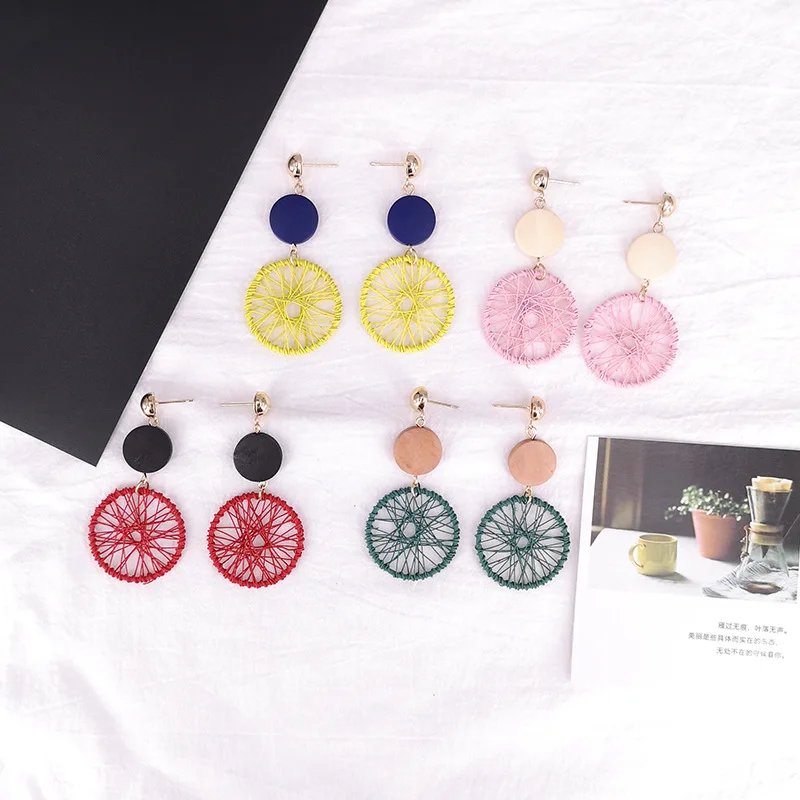 Преувеличенные большие серьги в форме колец индивидуальность дикий круг круглые