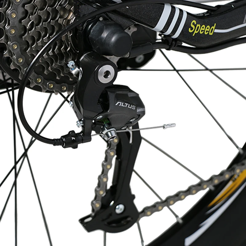 Система электрического велосипеда S690 Torque-Pedal System из углеродного волокна с двигателем 500W48V, литиевым аккумулятором 16 ач, 9 скоростей, гидравлическими дисковыми тормозами.