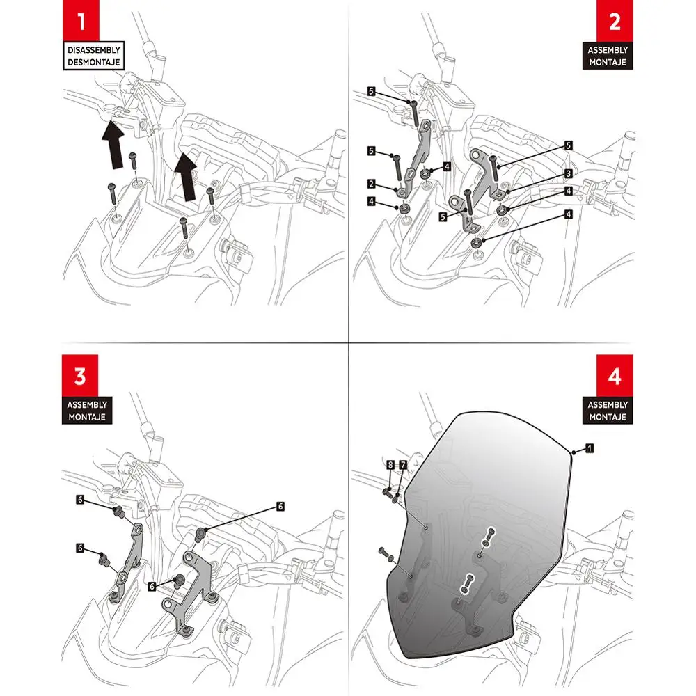 Ветровое стекло нового поколения для Yamaha MT07 FZ07 2018 2019 2020 Мотоциклетные аксессуары
