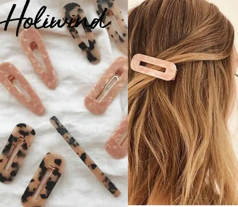 Женские акриловые заколки для волос 90-х годов винтажные с леопардовым принтом и
