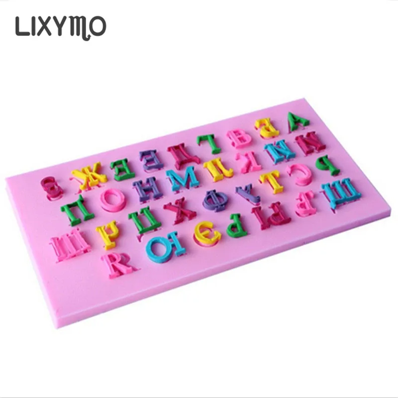 LIXYMO русские алфавиты шоколадные формы буквы силиконовые антипригарные для