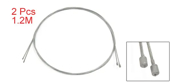 X Autohaux 1,2 м 4 фута Длина Гибкая дроссельная заслонка мотоцикла газ стальной кабель провод шнур 2 шт