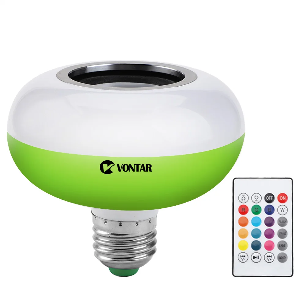VONTAR Smart RGB Беспроводной Bluetooth Динамик лампы музыка затемнения E27 светодио дный