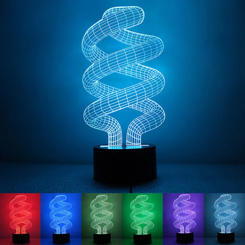 USB Powered Tornado 3D ночник LED Настольная лампа с сенсорным ключом украшение атмосферное