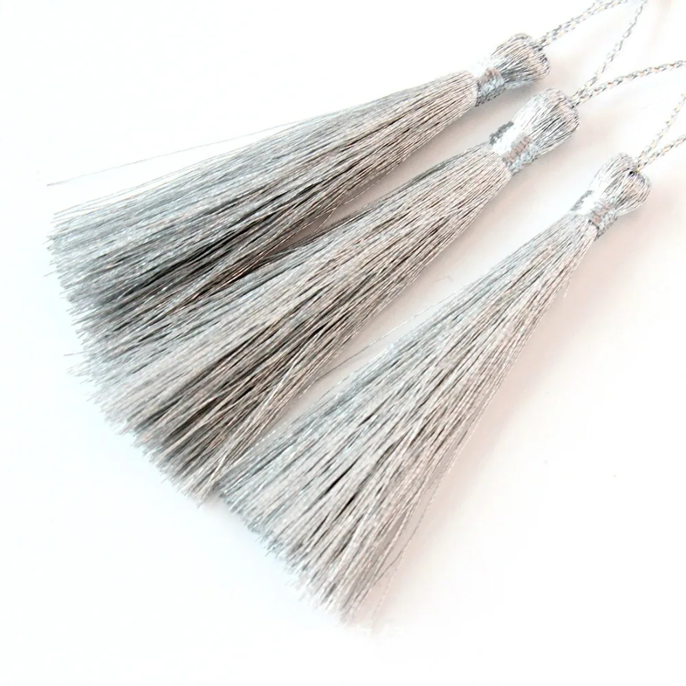 DoreenBeads 30 шт./компл. 10 см в длину, разноцветные, хлопковые, с кисточками щетка для волос Косметика ключ серьги ювелирных изделий Компоненты подвесное украшение