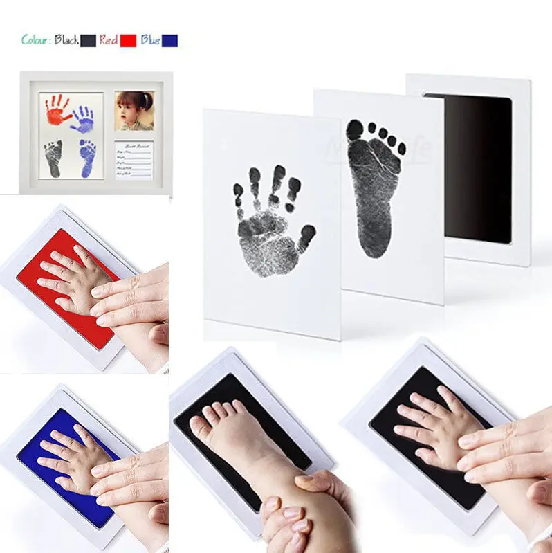 Милый новорожденный отпечаток чернил Pad Handprint нетоксичный чистый сенсорный перламутровый прекрасный