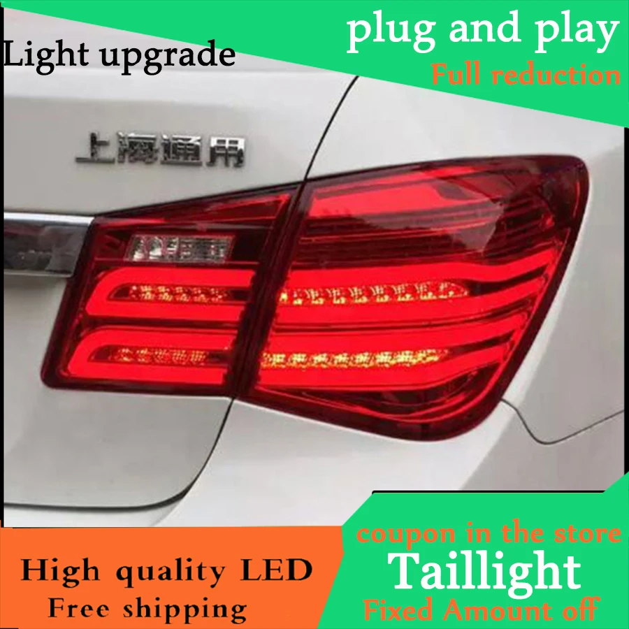 Автомобильный Стайлинг LED задний фонарь для Chevrolet Cruze 2009 2014 Седан задние фонари DRL +