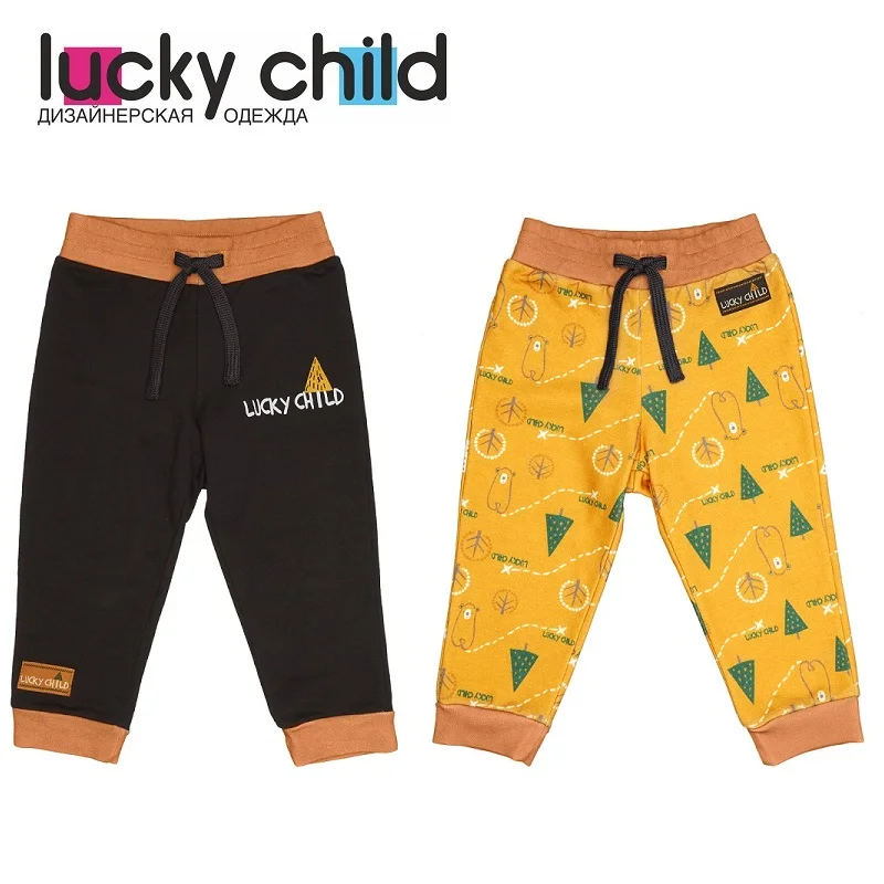Штаны Lucky Child с начёсом для мальчиков арт. 63 11f 1 шт (Зимние каникулы) [сделано в