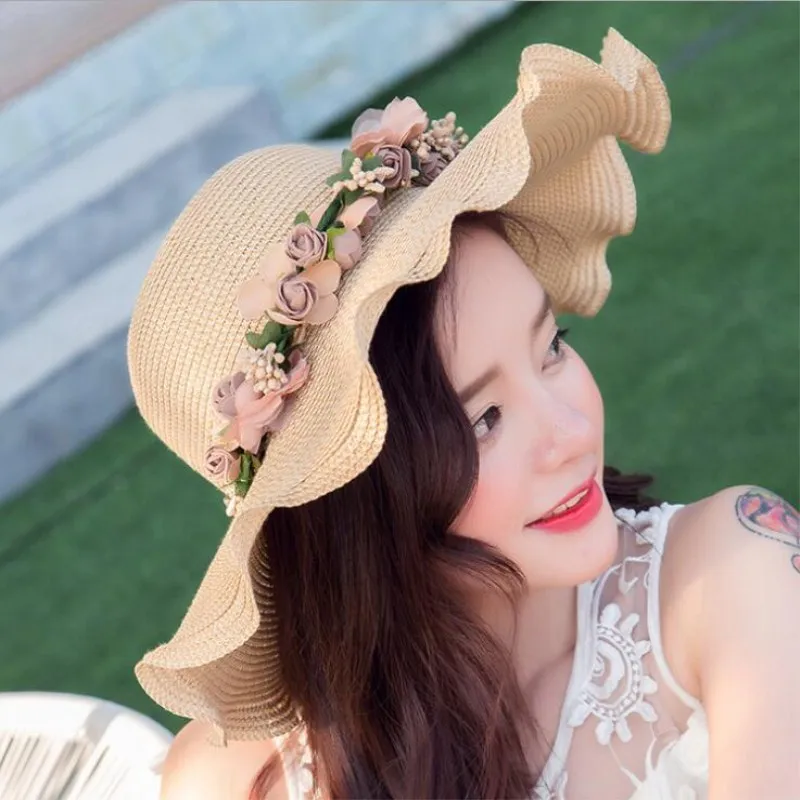 Seioum женская соломенная шляпа от солнца летняя пляжная бренд Sombrero солнцезащитный
