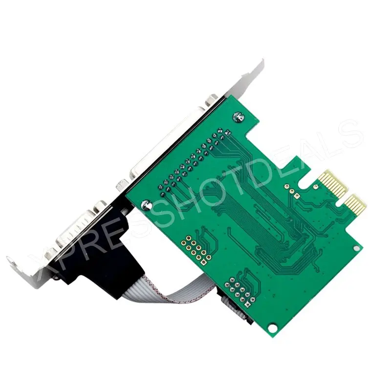 Адаптер порта LPT для параллельного принтера PCI E Express Serial COM DB9 RS 232 + DB25|lpt port adapter|pci