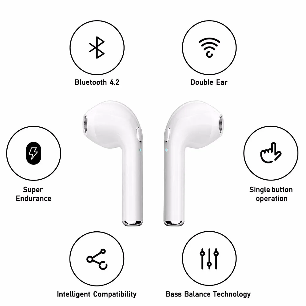 Bluetooth наушники Беспроводная гарнитура TWS Двойные близнецы музыкальные