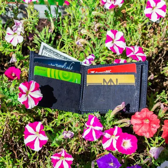 Пробковый бумажник для мужчин синий пробковый оригинальный мужской ручной