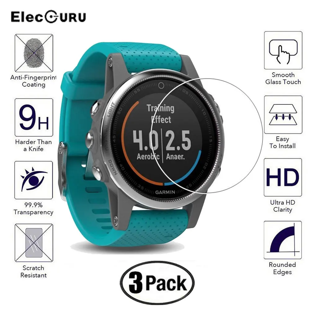 3 упаковки для Garmin Fenix 5S Премиум Закаленное стекло защиты экрана 9H 2.5D устойчивое к