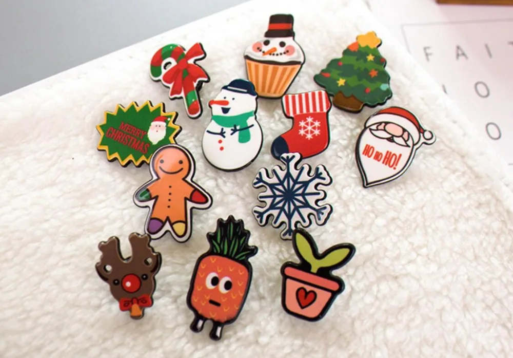 12 шт./партия-Детский милый мультфильм акрил Pin Девушки платье украшения, аксессуары и украшения