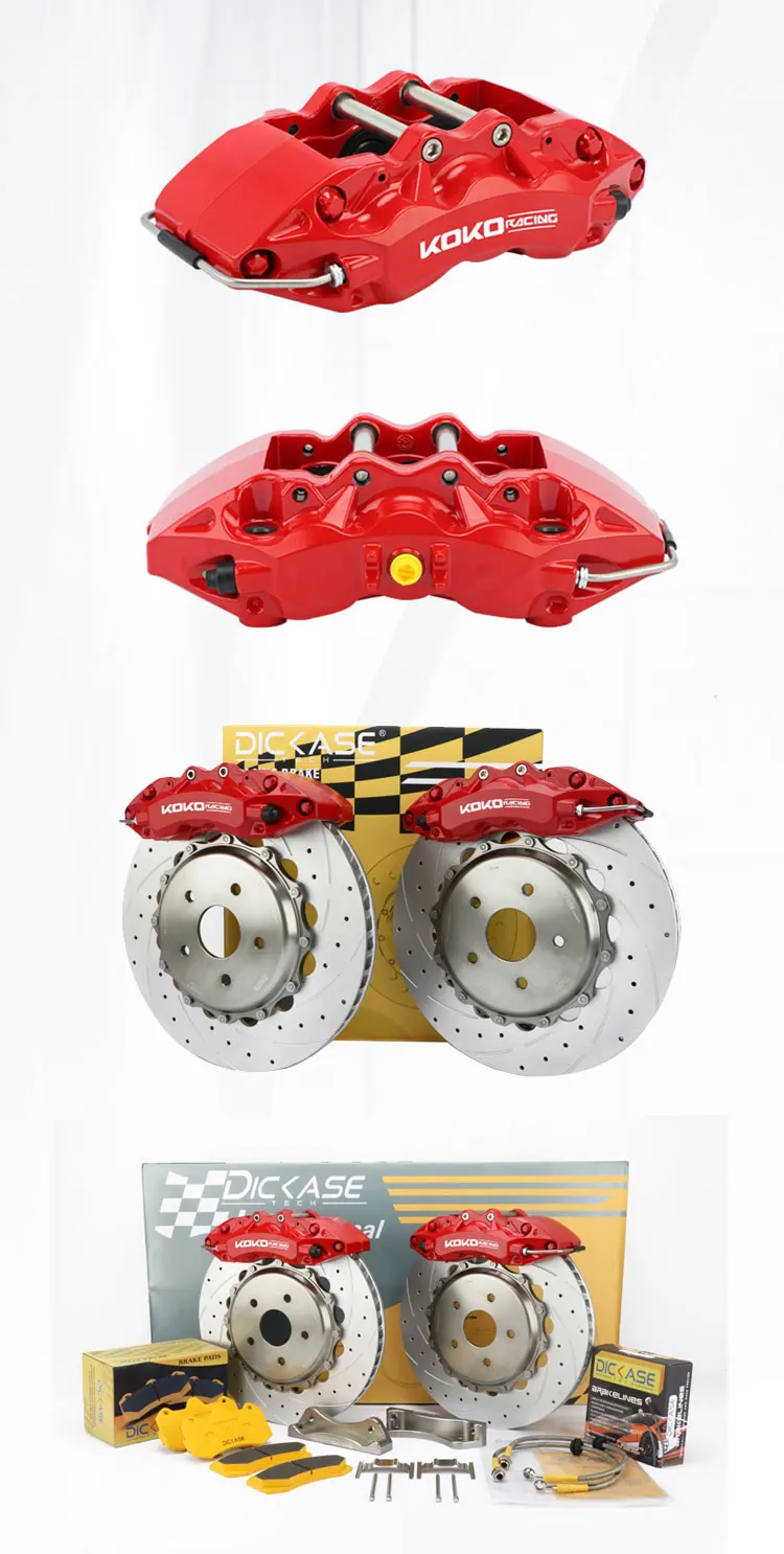 KOKO racing новая Модифицированная WT9040 6 больших горшков суппорт красная гоночная тормозная система для автомобилей для Toyota Land Cruiser 2008