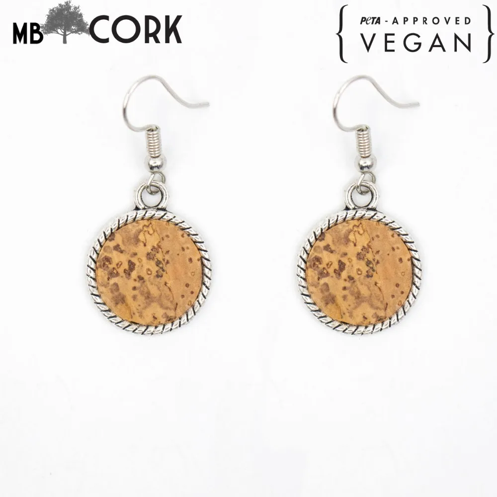 Женские серьги ручной работы из натуральной пробки в античном стиле | Украшения и