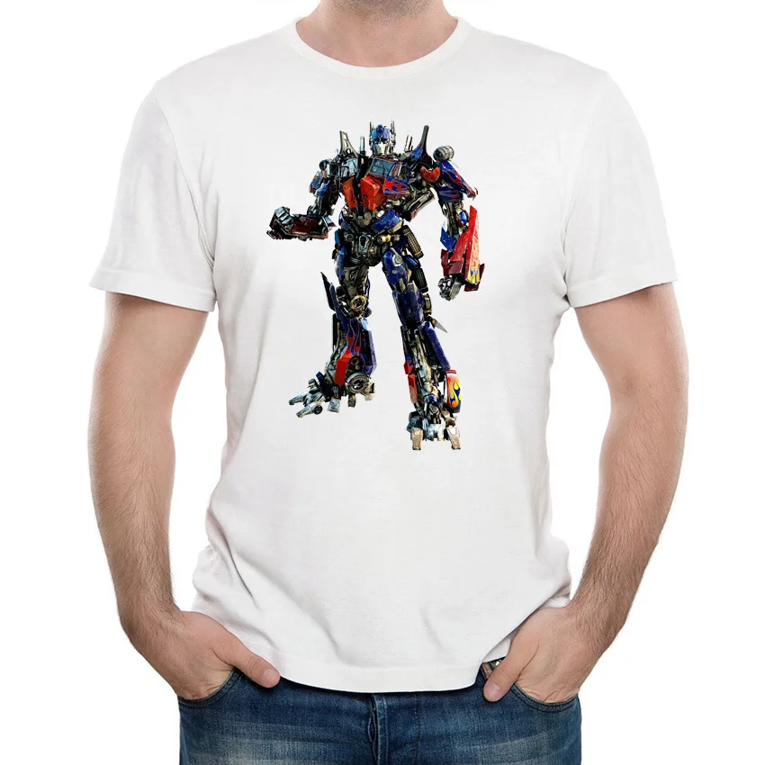 Анимация Optimus Prime новинка дизайн футболка для мужчин короткий рукав милый