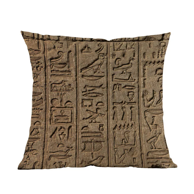 Древний Египет фрески иероглифы символ узор Подушка Чехол для дома галерея отель