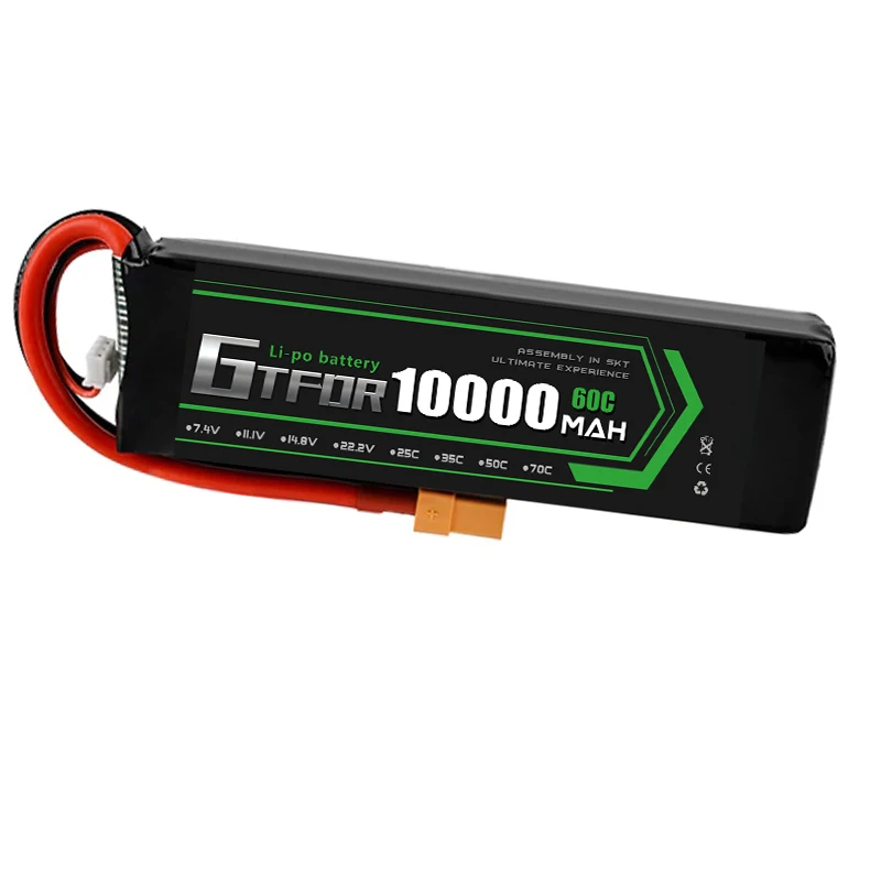 GTFDR lipo Battery 7 4 В 10000 мАч Lipo 2S 60C RC Deans XT60 упаковка для 1/8 1/10 автомобиля лодки вертолета