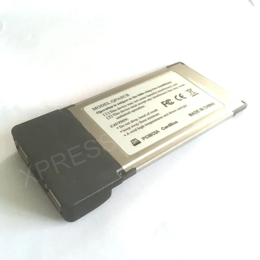 PCMCIA 2 порта USB 2,0 концентратор Cardbus адаптер для ноутбука