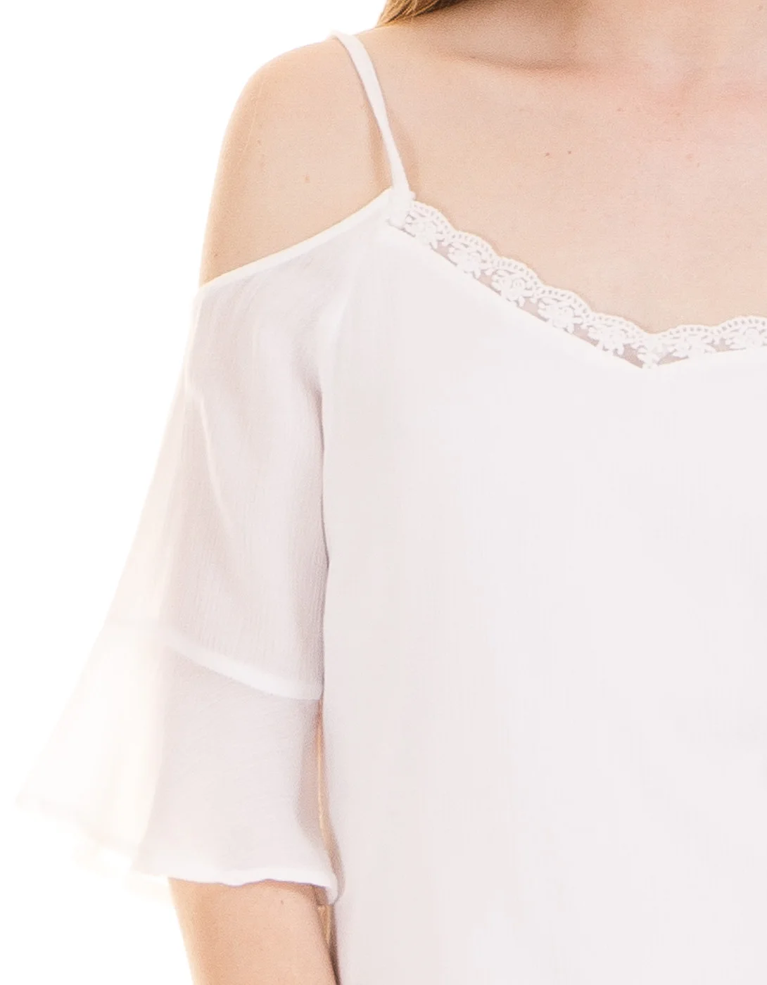 Белый с плечи блузка nmalberte от Noisy May|white blouse|blouse white |