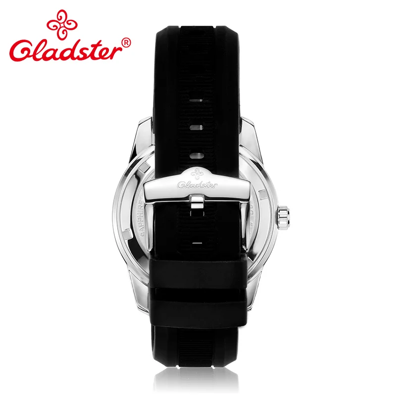 Роскошные спортивные силиконовые мужские часы Gladster с календарем японские