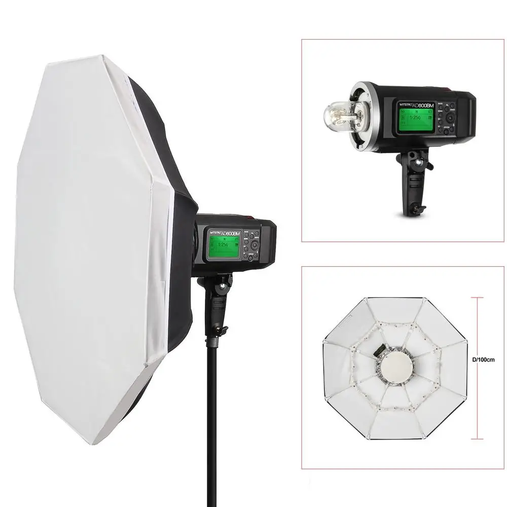 Godox AD600BM HSS 1/8000s 600W GN87 наружная вспышка (крепление Bowens) + батарея 100 см Beauty Dish