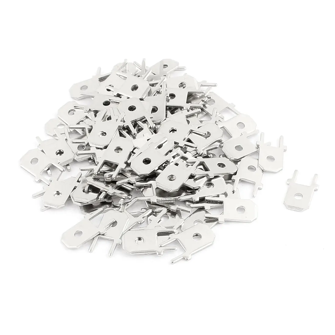 

UXCELL Hot Sale 100Pcs/Lot 1/4" Dia Male Insulated Crimp Spade Pcb Male Terminal Fasten Connector for Machine Electric Power