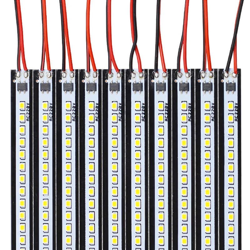 Фото Жесткая светодиодная лента 220 В 2835 SMD лампа для шкафа Бесплатная витрина полоса Жесткая светодиодная лента 220 В 2835 SMD лампа для шкафа Бесплатная витрина полоса