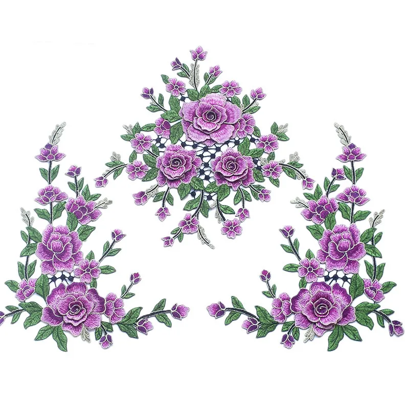 3D пионы нашивки цветы вышитые нашивка на одежду для одежды куртка аппликация