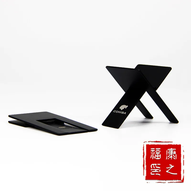Cohiba 1pcs High Quality black cigar rack Practical Gadgets Portable Stainless Steel Foldable Stand Cigarette Support | Дом и сад