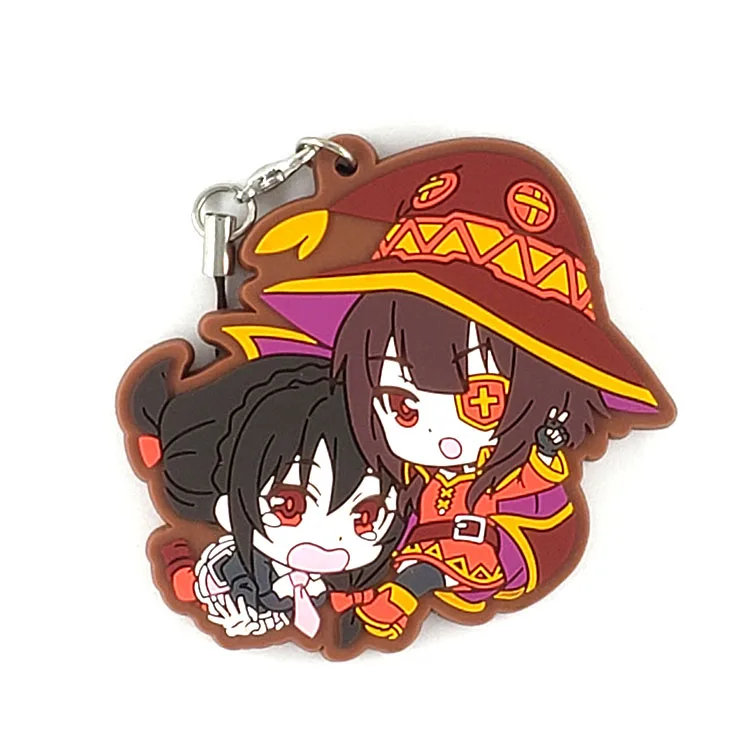 Ремешок Kono Subarashii Sekai ni Shukufuku wo Aqual из японского аниме резиновый брелок-подвеска для
