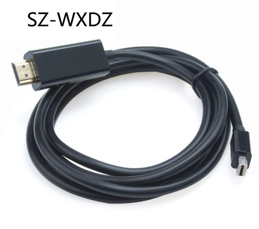 SZ WXDZ 1 8 м Мини Дисплей порты и разъёмы DP к HDMI кабель Мужской/мужской адаптер Mini dp