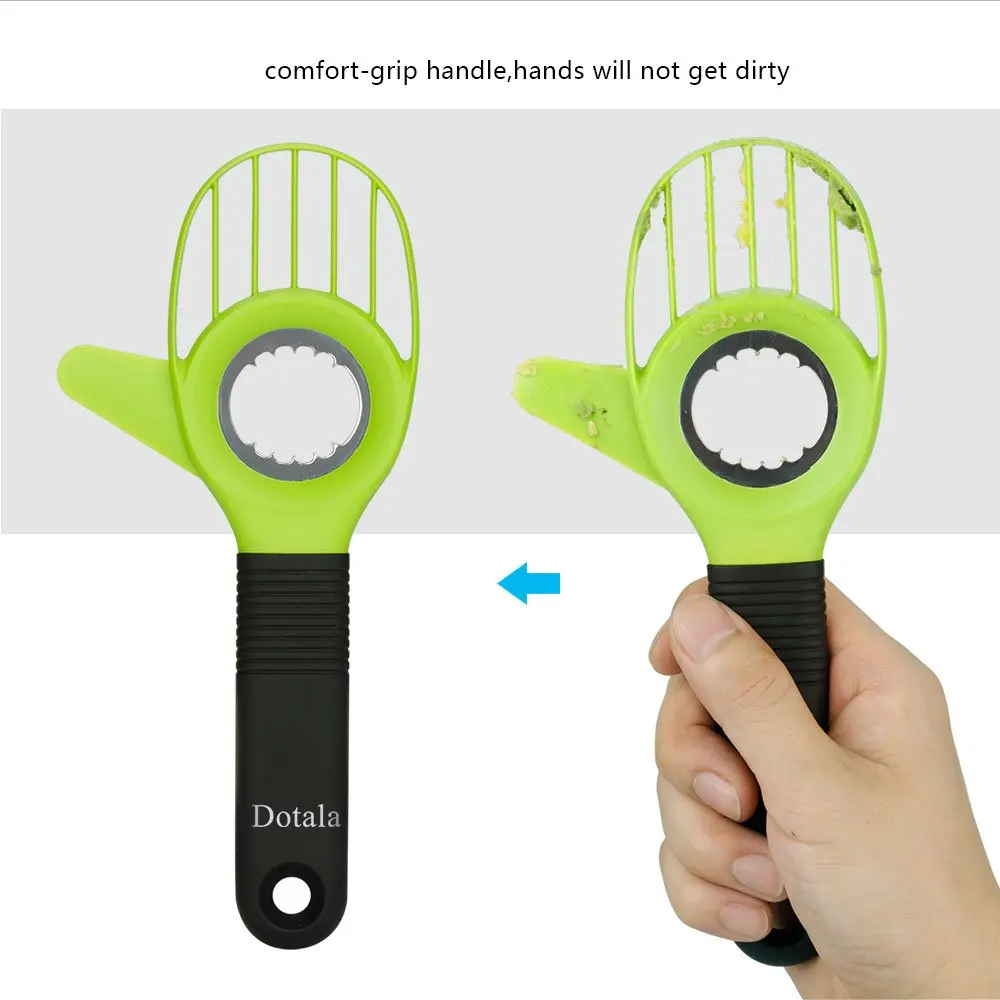 3 in 1 Avocado Slicer Tool Works as a Splitter Pitter and Cutter knife peeler scoop with Comfort-Grip Handle (Green-Slicer) | Дом и сад